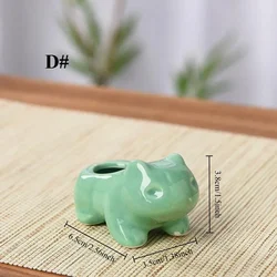 Charming Ceramic Mini Succulent Planter with Drainage Hole - Ideal for Indoor and Outdoor Garden Decor (1pc D)