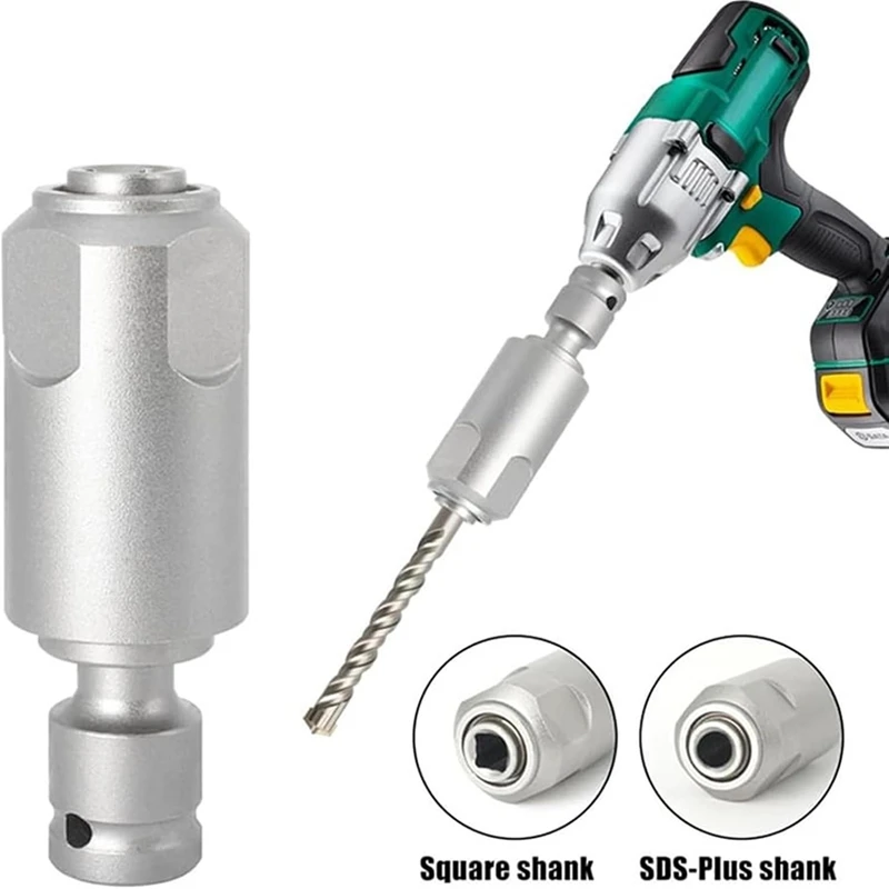 Electric Wrench To Hammer Adapter,1/2 Conversion Head Connector Rod Electric Hammer Drill
