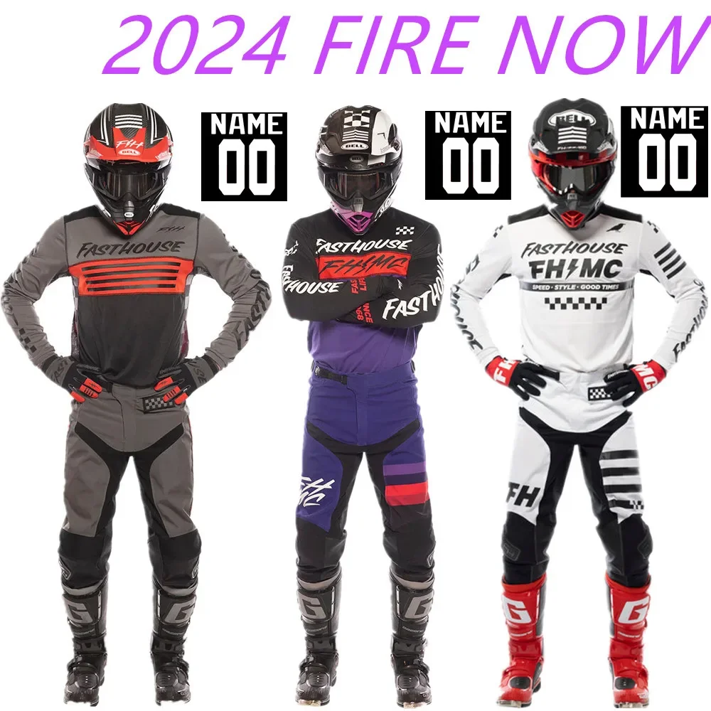 

2024 New MX Purple Jersey Set Dirt Bike Motocross Gear Set ATV Motorcycle Combo Off Road Jersey And Pant