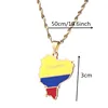 Stainless Steel Ecuador Map With Flag Pendant Necklaces Ecuadorian Jewelry 2