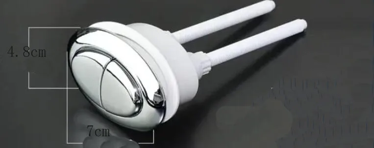 Chrome plated Toilet Push plastic Button Oval Shape 70X48mm
