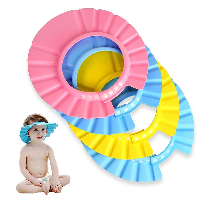 Baby Hair Wash Hat Shield Adjustable Waterproof Protect Eye
