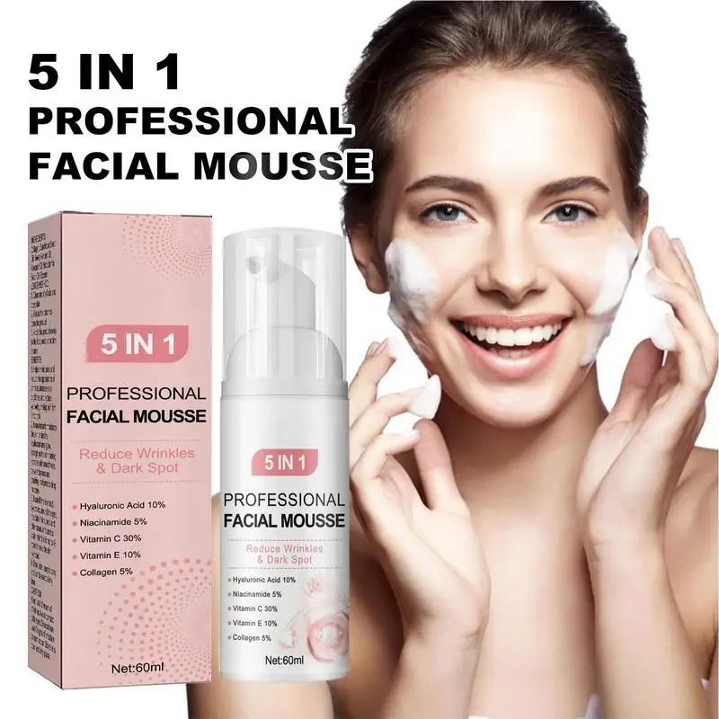 Facial foaming Cleanser Deeply Cleansing Oil Control Moisturizing Blackhead Removal Skin Care Face Wash Foam Cleanser 4