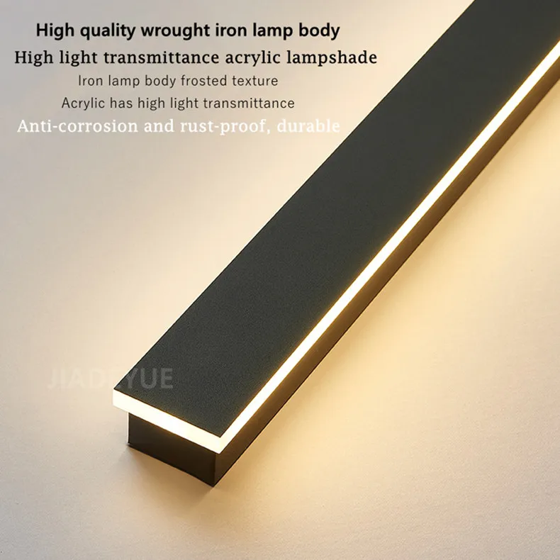 wall sconce lighting LED long wall lamp modern minimalist living room TV background wall strip lamp bedroom bedside lamp aisle line lamp wall mounted lights