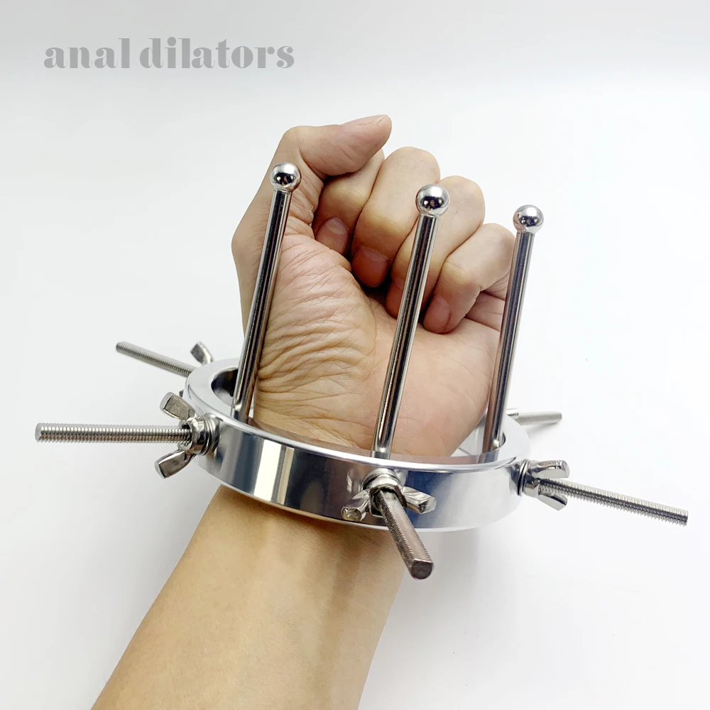 Stainless Steel Adjustable Anal Plug Dilator Anal Dilator Metal Vaginal Dilator Anal Training Vaginal Speculum Fisting Dildos Adult Sex Toys