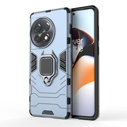 Anti-Knock Armor Magnetic Stand Full Back Cover Case for OnePlus Ace2 Pro (NavyBlue)