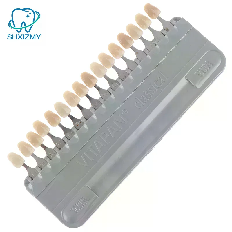 Prodotti per lo sbiancamento dei dentiGuide Materiale dentale Vita 16 colori Modello di dente Piastra colorimetrica Design a forma di dente per dispositivo di bellezza