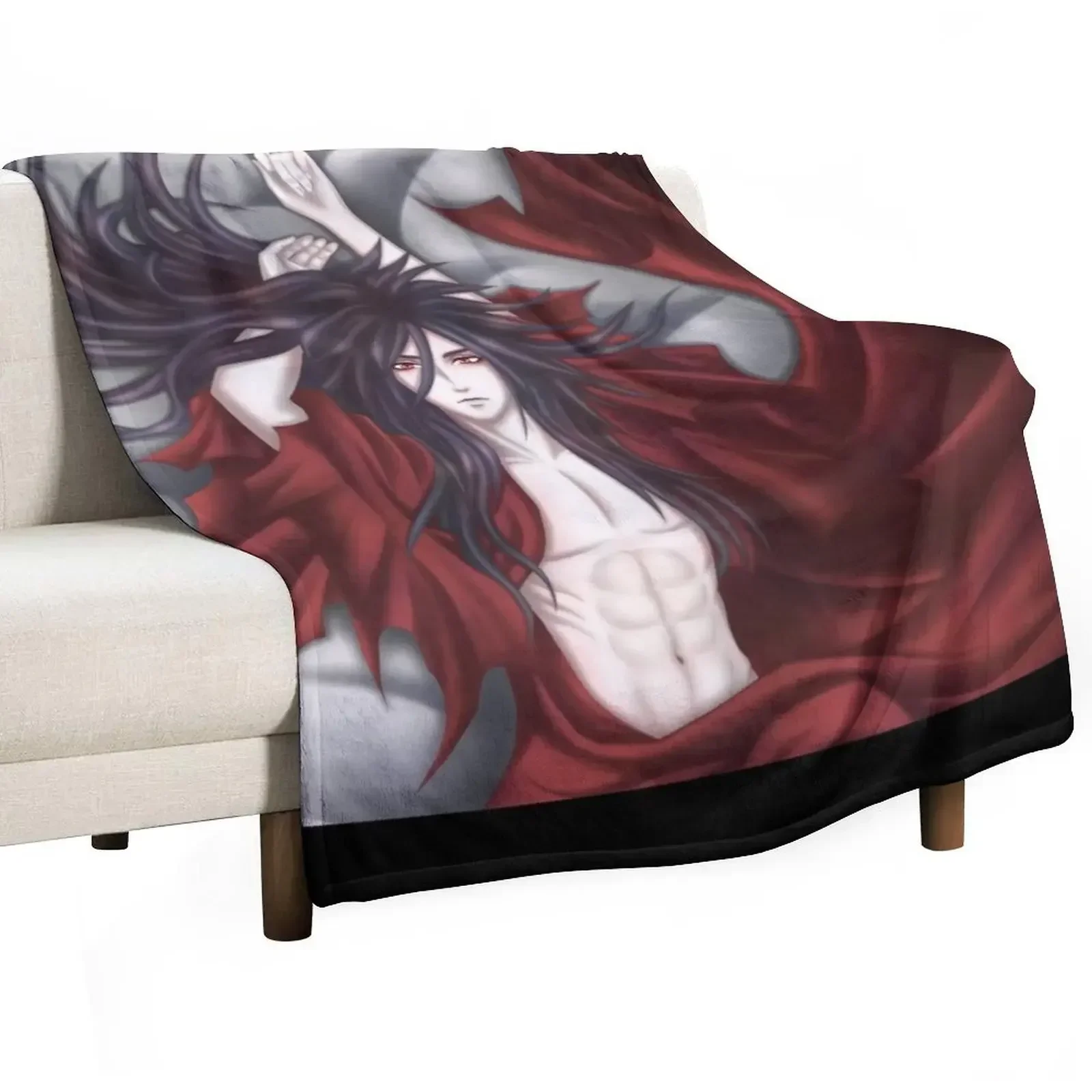 

Vincent Valentine Vermillion Throw Blanket for winter cosplay anime Blankets