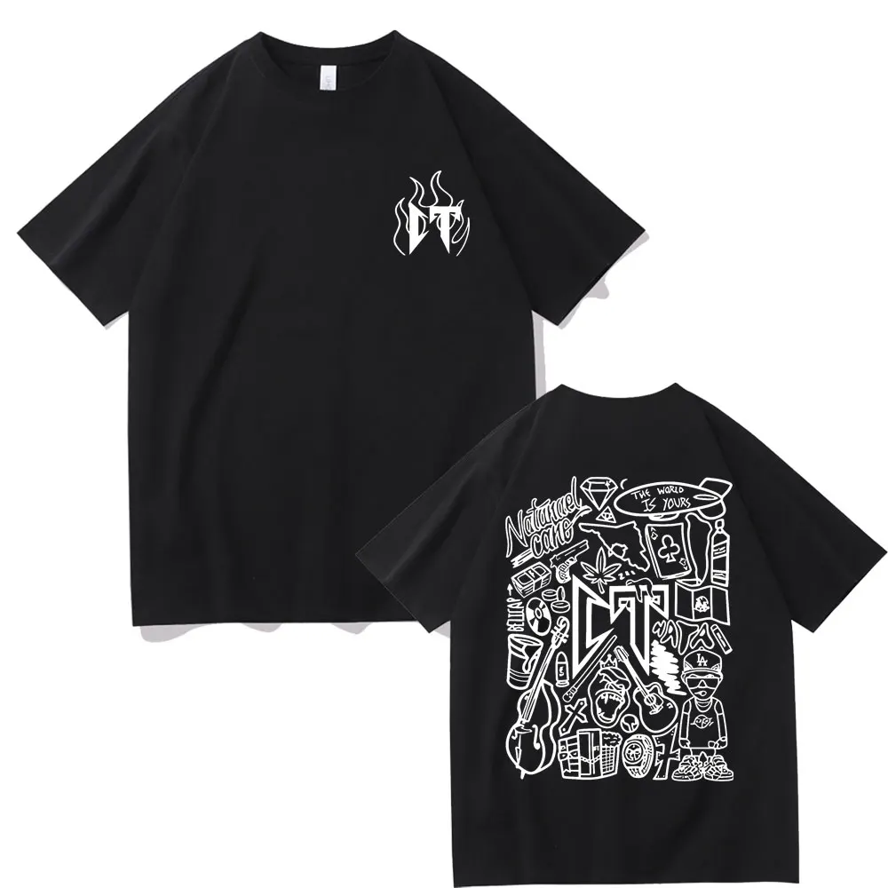 

Singer Natanael Cano Corridos Tumbados Sloth CT Graphic Print T-shirts Nata Montana Tshirt Men Women Hip Hop Pure Cotton T Shirt