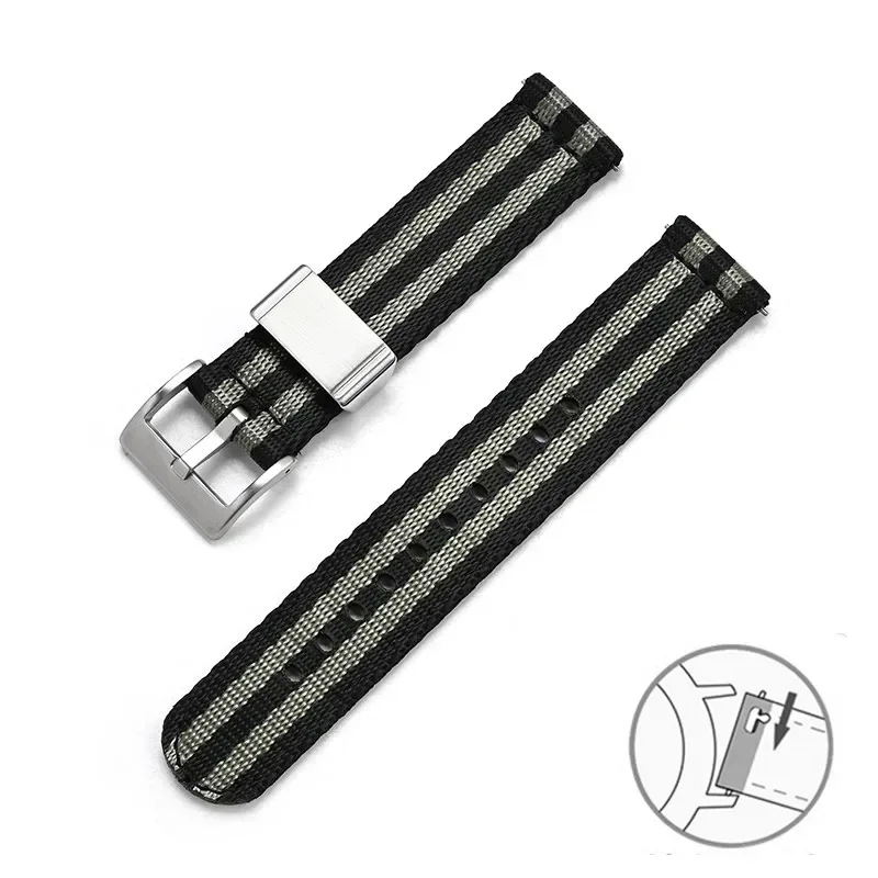 Colorful Woven Nylon Strap - Quick Release Universal Watch Band