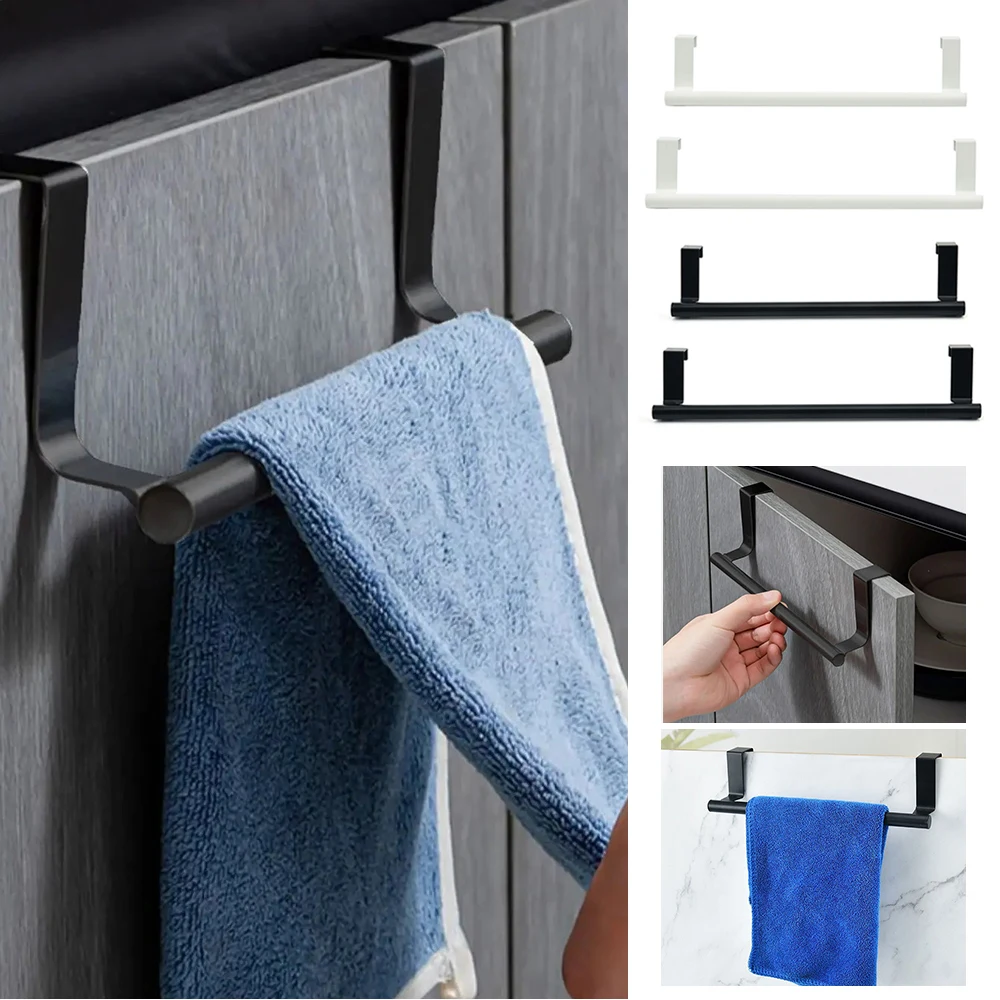 Stainless Steel Towel Rack Bathroom Kitchen Cabinet Shelf Wall Mounted Holder Stand Bar Hanging Organizer 1Pc