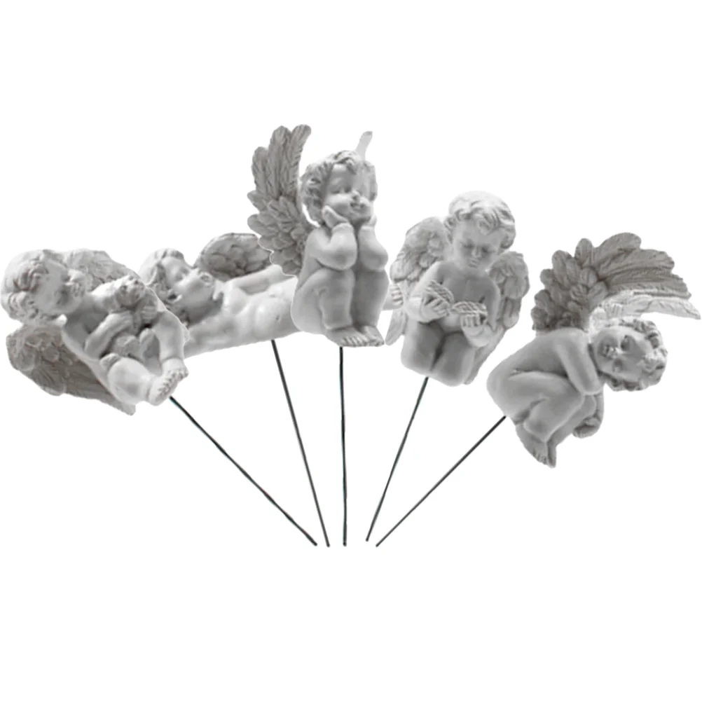 

Angel Crafts Decor Adorable Angel Statue Angel Model For Landscape Flowerpot Fleshy Flowerpot Statuette Sculpture Decor