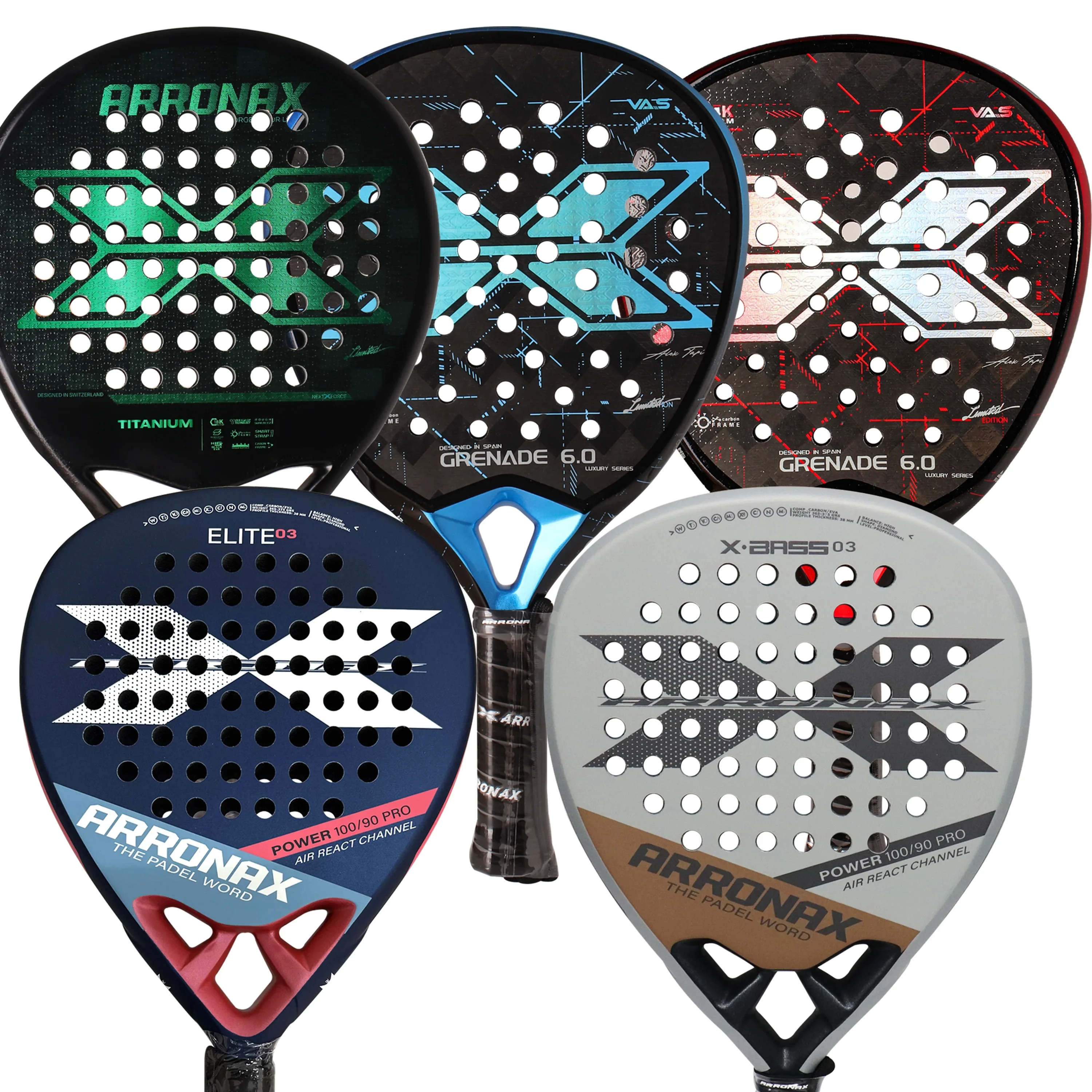 ARRONAX-Tennis Padel Racket Paddle Racquet EVA Soft 18K 24K Carbon Fiber 3D Hexgon Padel Paddle for Beginner