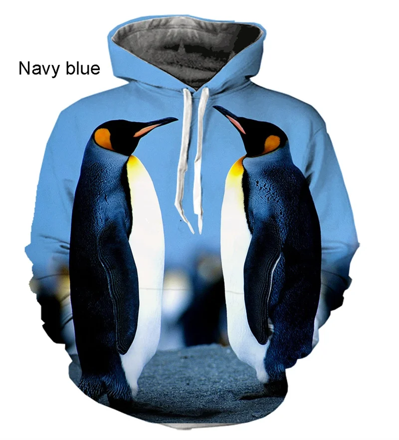 

3D Cute Penguin Printed Hoodies Animal Graphic Hooded Hoody Kid Fashion Streetwear Sweatshirts Funny Harajuku Clothes Hoodie Top