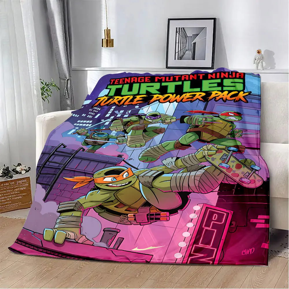 N-Ninja Turtles Printed Blanket Picnic Blankets Warm Blanket Soft and Comfortable Blanket Home Travel Birthday Gift 4