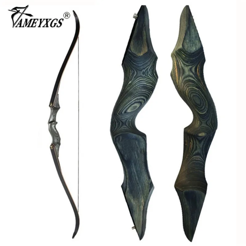 3060lbs 60"Archery Black Hunter Recurve Bow LH/RH Bamboo Lamination