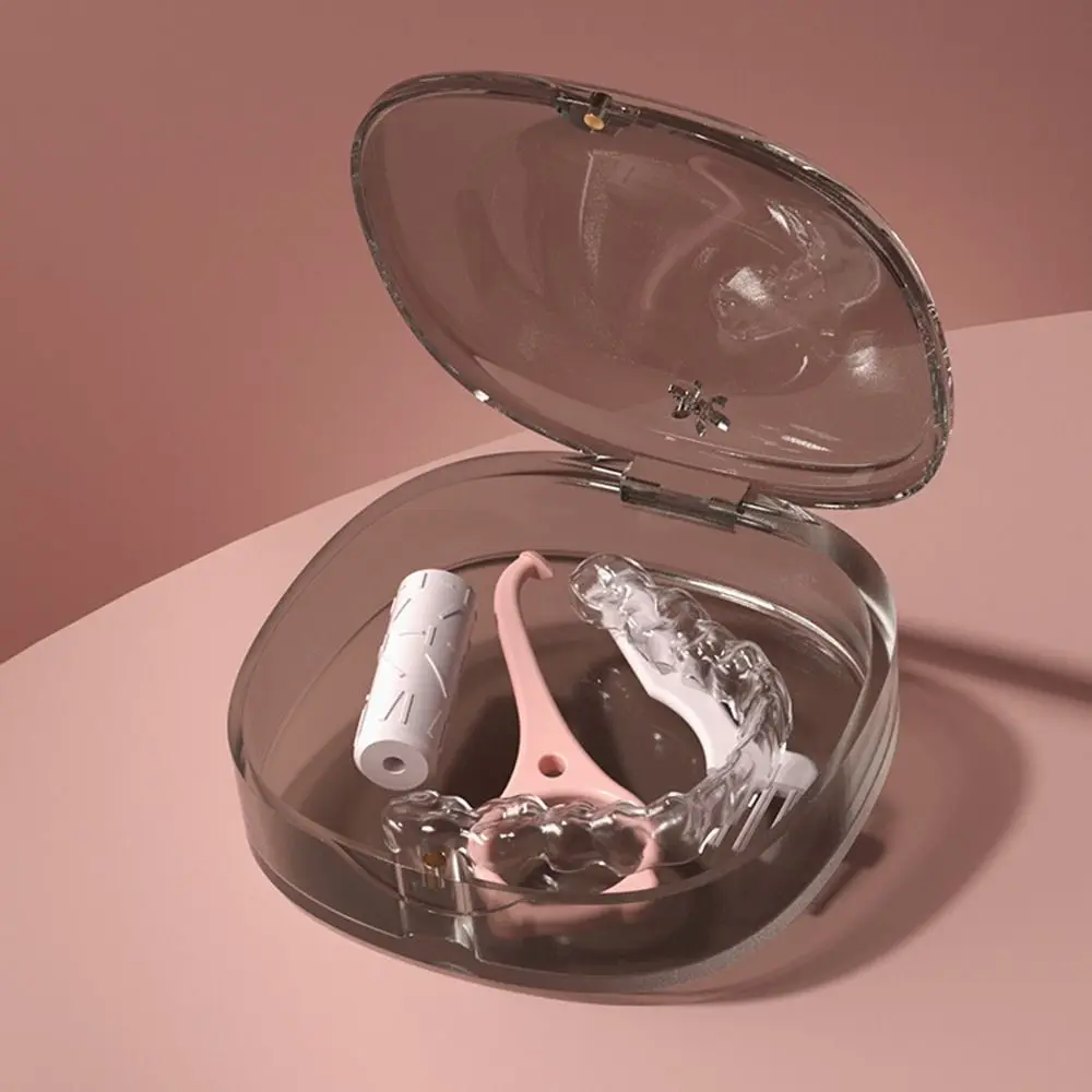 Protection Office Fake Teeth Container  with Mirror Denture Storage Box Braces Box Orthodontic Retainer Box Dental Case