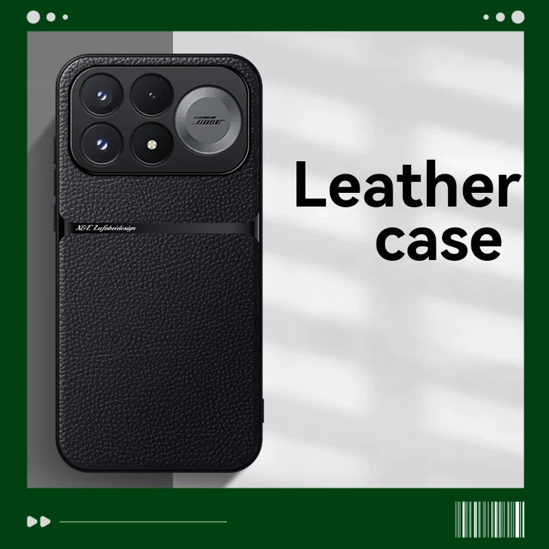 Magnetic PU Leather Ultra-Thin Phone Cover with Camera Protection