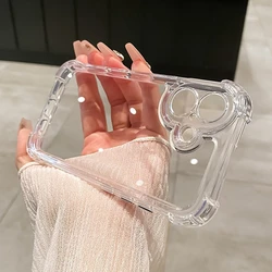 Luxury Transparent Shockproof Airbag Bumper Case - Ultra Slim Acrylic Clear Cover for iPhone 18 Pro Max (SJFSJK)