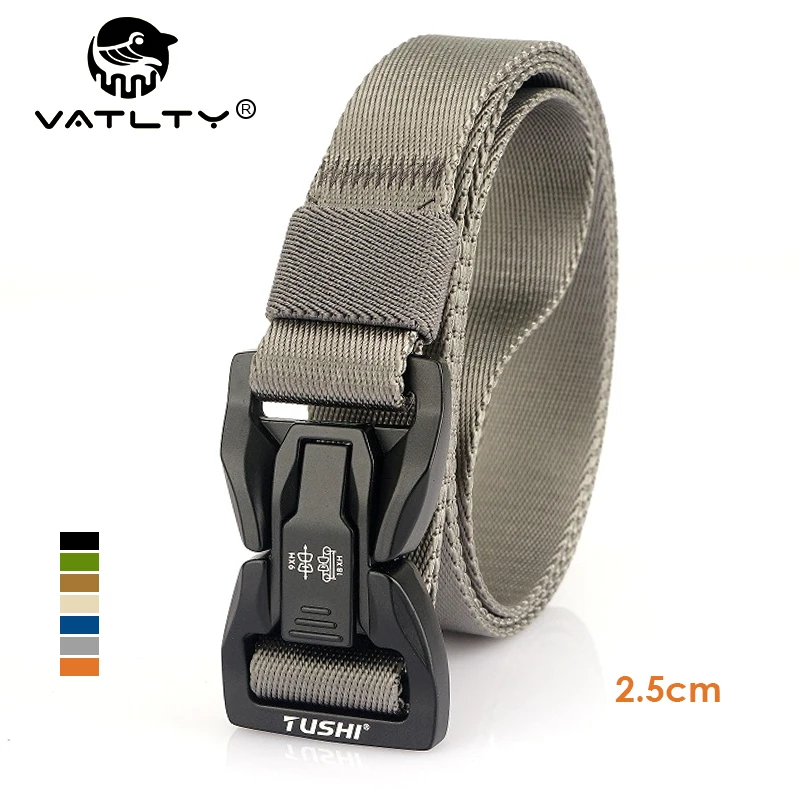 VATLTY Neue 2,5 cm Techwear Hüfte Hop Nylon Gürtel Legierung Quick Release Schnalle MilitaryTactical Gürtel Männer Frauen Dünnen Gürtel Hüftgürtel männlichen