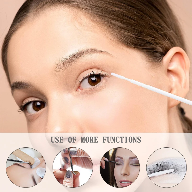 100pcs Removing Swab Micro Brush Makeup Brushes Eyelash Extension Supplies Lashes Accessories Makeup Tools