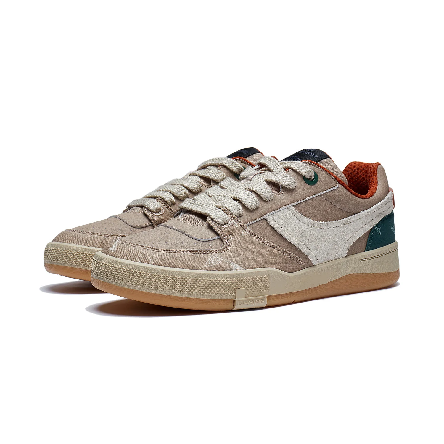 Li-Ning Men GLORY 92S Professional Skateboard Shoes DUAL CUSHION Street Style Sport Shoes Wearable Culture Sneakers AEPT003 skateboarding shoes sports shoes