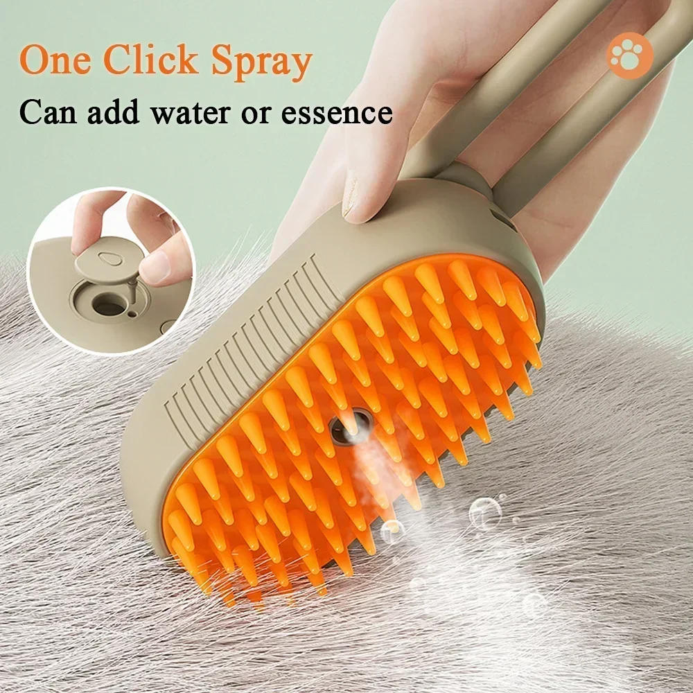 Spray Cat Brush 3-in-1 Steamy Dog Brush Electric Spray Cat Hair Brushes Pet Grooming Massage Comb Hair Removal Pet Accessories