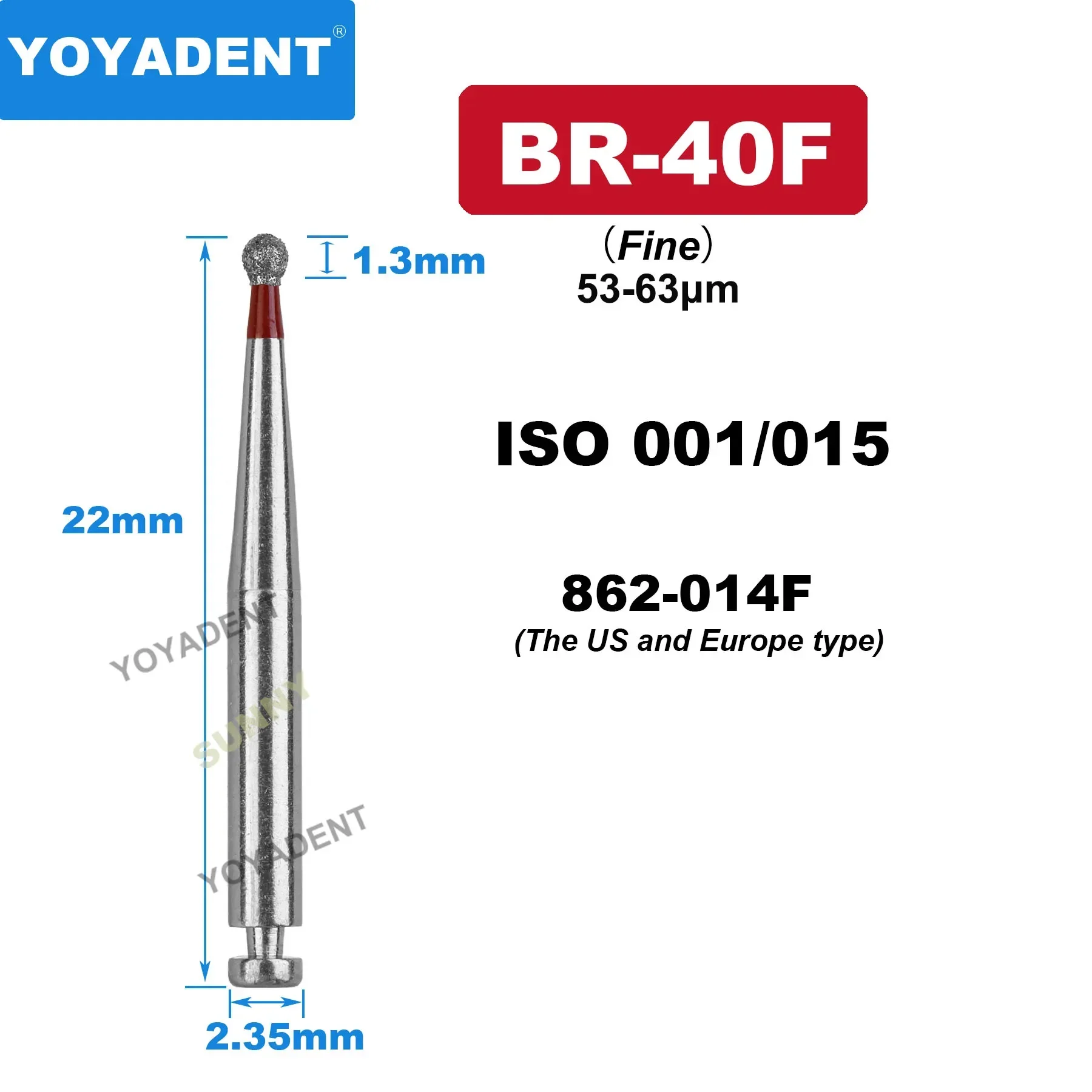 5-Piece Dental Diamond Burs Set For Low-Speed Handpiece - Latch-Type, Great For Beginners 10 thumbnail image