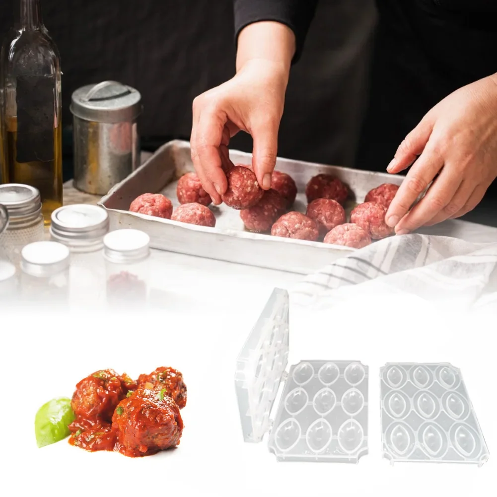 NEW Meatball Maker Manual Meatloaf Mold Maker 9 Holes Kibbeh Express Meatball Maker Meat Processor Cake Dessert Kitchen Tools