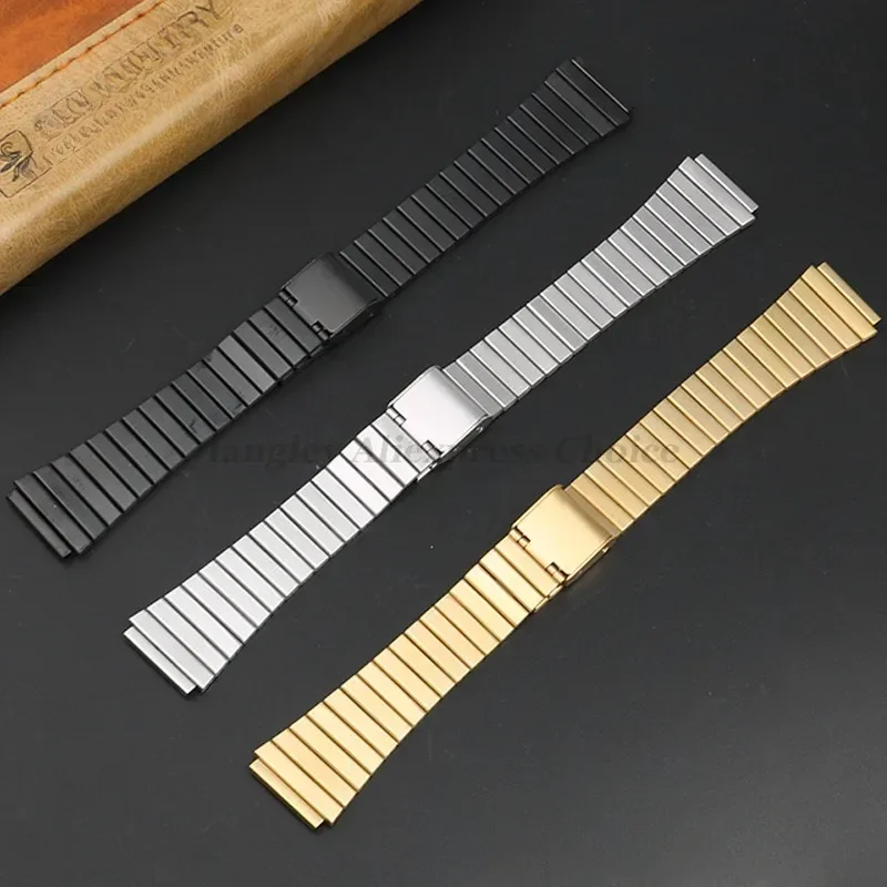 Casio Stainless Steel Ultra-Thin Watchband for Men - 18mm Metal Strap