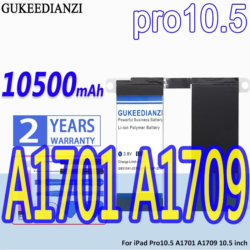 

High Capacity GUKEEDIANZI Battery 10500mAh For iPad Pro 10.5 A1701 A1709 inch