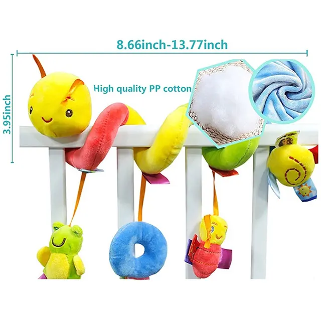 11 pièces en option, cloche de berceau de bébé hochet poussette de bébé cloche suspendue multifonctionnelle pincement couleurs vives pour attirer l'attention du bébé 4