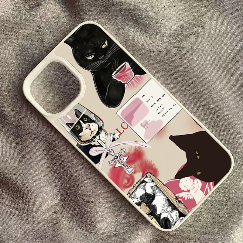 Cute & Playful Cat Pattern Phone Case Cover