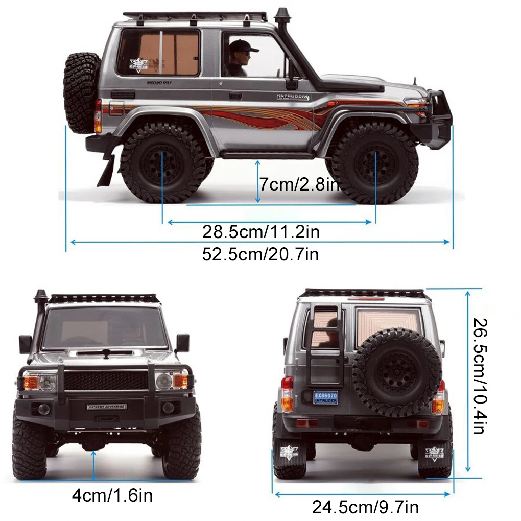 1/10 EX86020 2.4G 4WD Off-road Climbing Vehicle RC Electric Remote Control Car Simulation Model Car Toy Children Birthday Gift 6
