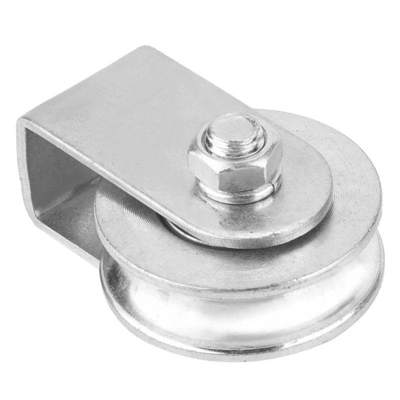 Pulley Wheel Sturdy Professional Pulley Block Load 0.3Tons Single Pulley Block Heavy Duty Rotating Pulley Roller Lifting 4