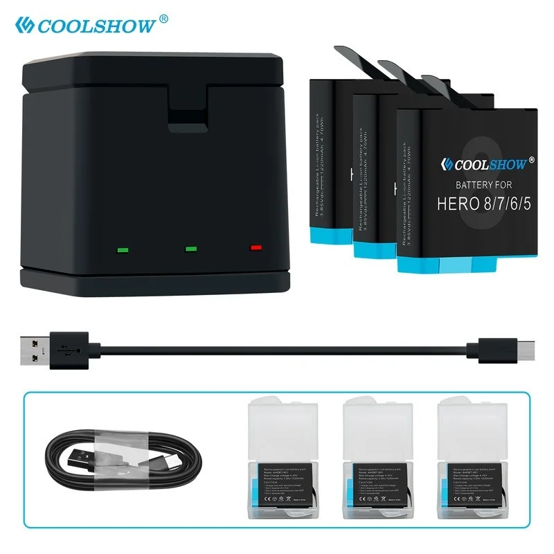 Batterie rechargable pour GOPRO HERO 6-7-8