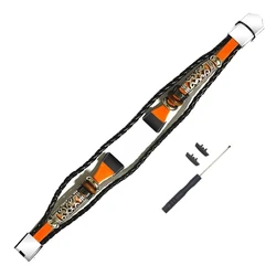Braided Leather Watch Strap - Fashionable Replacement Band for Huawei Band 6 (Brown)