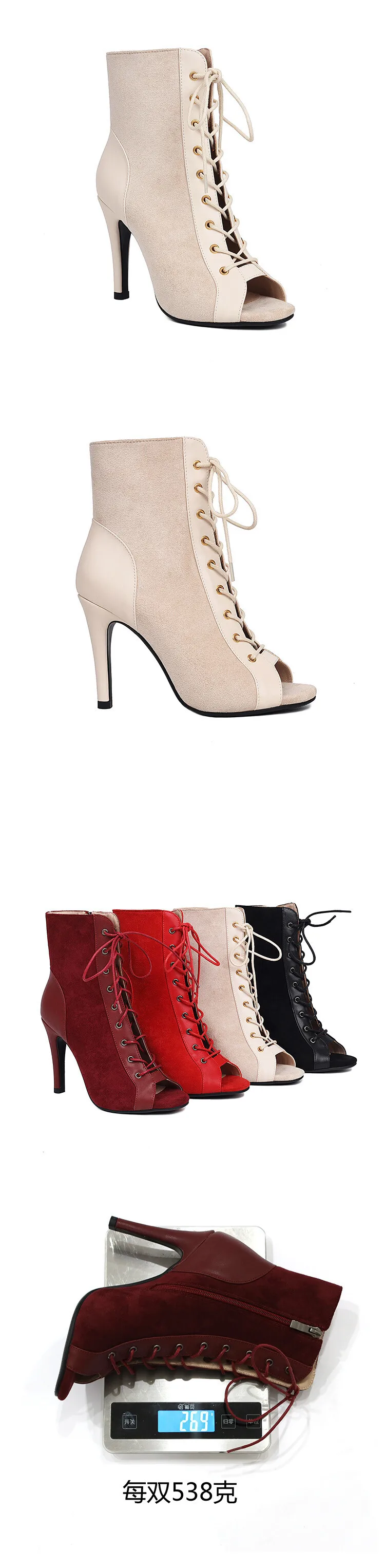 Latin Dance Heels Shoes for Women Party Boots High Heels Black Sandals Sexy Brand New Latin for Ballroom Jazz Stilettos Boots