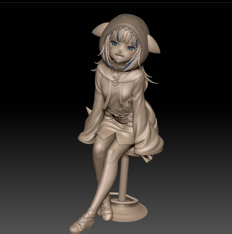 樹脂フィギュアキットgawr gura 1/7 hololive未塗装ガレージ樹脂キット