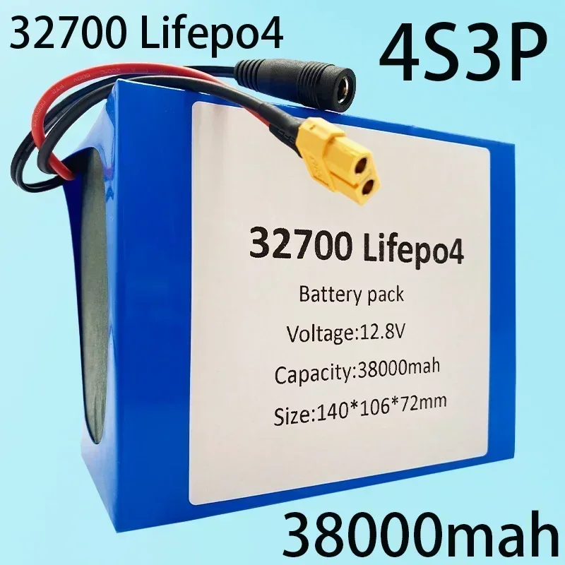 

Аккумуляторная батарея 32700 Lifepo4 4S3P 12,8 В 38 а/ч 4S 40 А, сбалансированная система управления аккумулятором для электролодки и бесперебойного питания 12 В
