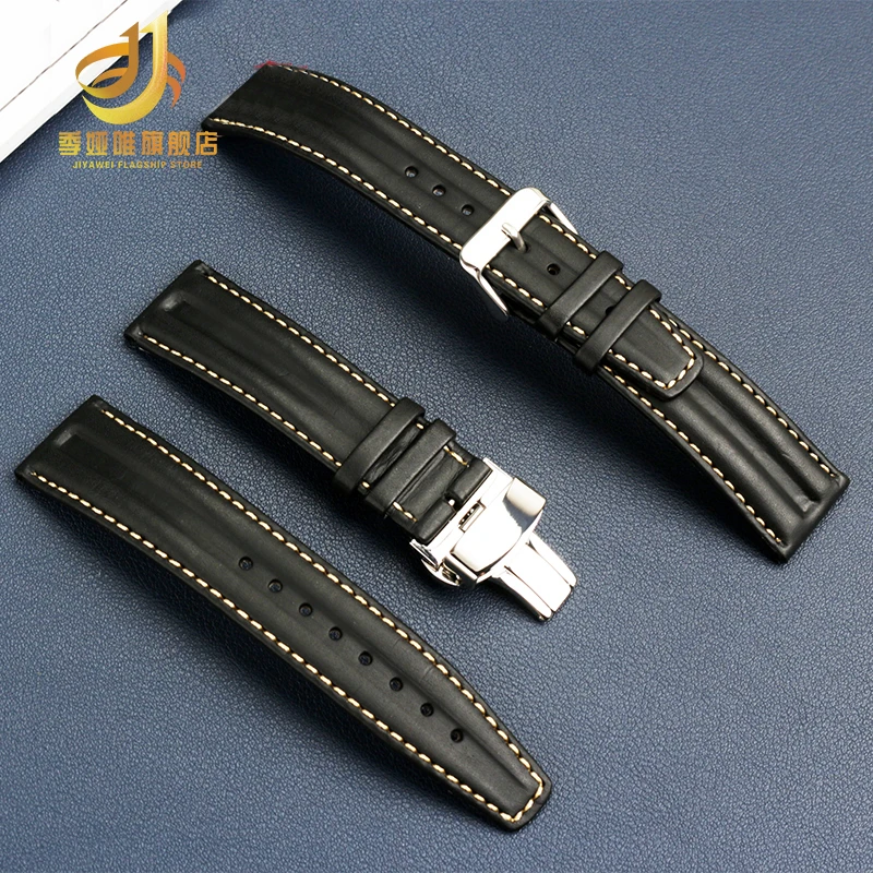 

Ltalian Cowhide Strap Suitable For Hamilton Broadway H43515735 Seiko Grasuti 22mm Male