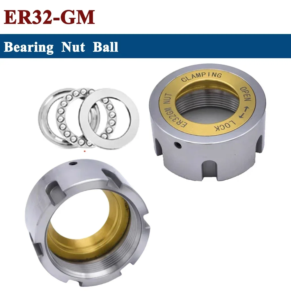 ER32 Ball Wheel Bearing Nut ER32GM High Precision Bearing Nut Ball ER32 M40*1.5 ball wheel bearing nut