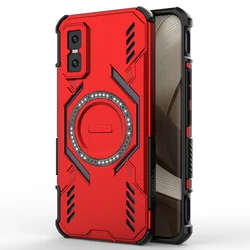 Infinix GT 30 Pro Magnetic Armor Wireless Charging Protective Phone Case for Infinix GT30 Pro (DJ - red)
