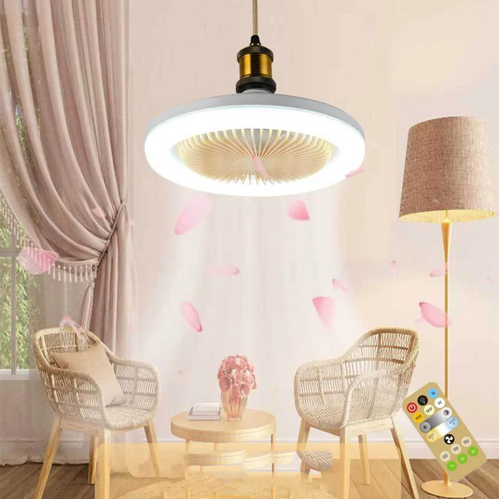 E27CeilingFanLEDLightsAndRemoteControlWithAromatherapy