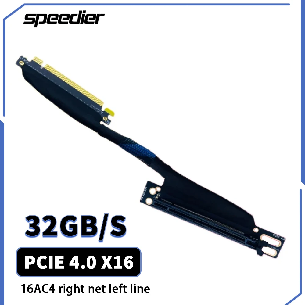 

Удлинительный кабель для видеокарты PCI Express4.0 X16, адаптер для GPU AI, внешний Встроенный кабель для сервера PCI-e, левый и правый