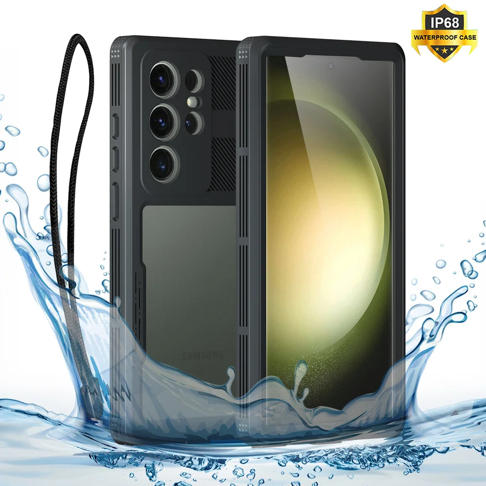Shellbox-estojo impermeável para Samsung S23 Plus, tela