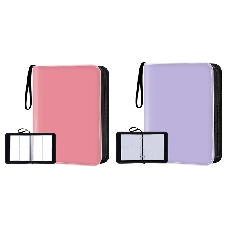 

Photo Card Binder With 50 4 Pocket Card Pages, 400 Photo Card Holder With Sleeve A5 Binder For Trading Cards Durable