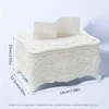 Simple European Tissue Box, Small Napkin Extraction Box, Restaurant, Bathroom, Office Desktop, Plastic Extraction Paper Storage 3