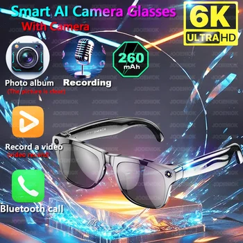 Per HUAWEI XIAOMI AI Occhiali Intelligenti Chat GPT 6K HD Fotocamera Bluetooth Chiamata 260Mah Batteria Assistente Vocale di Controllo Occhiali Intelligenti da Uomo