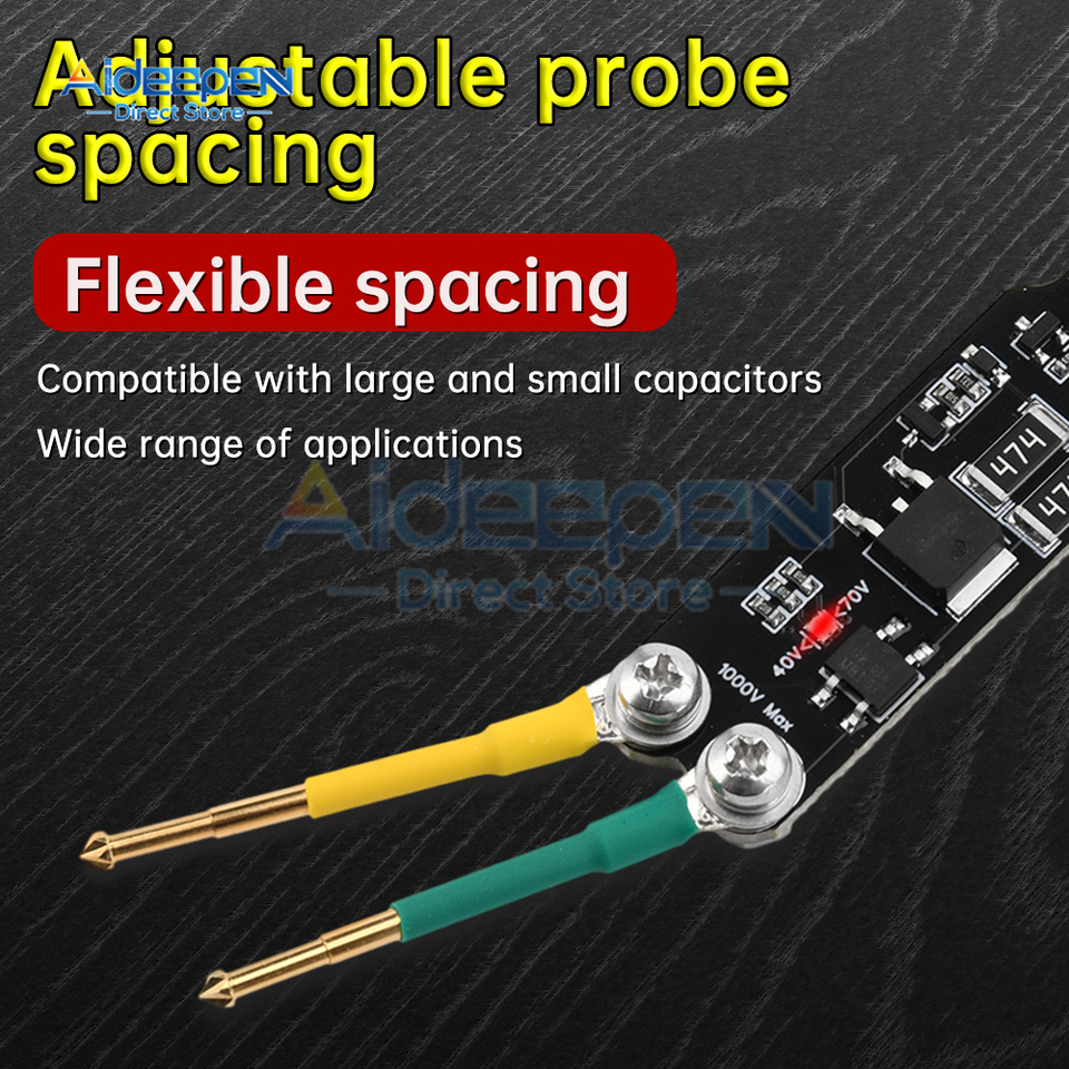 1PC 5000UF 1000V Capacitor Discharge Pen Switch Power Supply Repair Discharge Protection Tool With Dual LED
